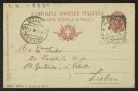 Bilhete-postal de Joaquim de Araújo a Teófilo Braga