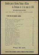 Subsídios para a História Política e Militar da Revolução de 14 de Maio de 1915