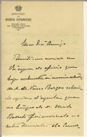 Carta de Lambertini Pinto para Manuel Teixeira Gomes