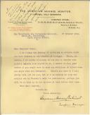 Carta de Algernon Hervey Bathurst para Manuel Teixeira Gomes