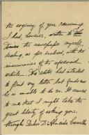 Carta de Mackenzie Bell para Manuel Teixeira Gomes
