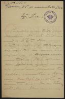 Carta de Carlos de Mesquita para Teófilo Braga