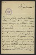 Carta de Francisco Ventura de Oliveira a Teófilo Braga