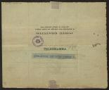 Telegrama de Asensio Veja Fernandez et al. a Teófilo Braga