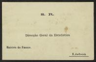 Bilhete-postal da Direcção Geral da Estatística do Ministério das Finanças