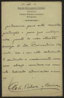 Carta de Ignacio L. Ribera y Rovira para Teófilo Braga