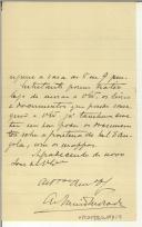 Carta de A. Freire de Andrade para Manuel Teixeira Gomes