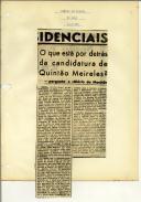 O que está por detrás da candidatura de Quintão Meireles?