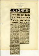 O que está por detrás da candidatura de Quintão Meireles?