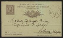 Bilhete-postal de A. J. Falcone a Teófilo Braga