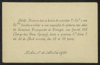 Convite de Adolfo Benarus a Teófilo Braga