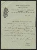 Carta de E. Abreu, secretário da Comissão Executiva da Grande subscrição nacional a favor da defesa do país, a Teófilo Braga