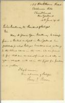 Carta de Percy S. Brown para Sidónio Pais
