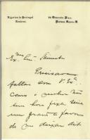 Carta de M. S. de Mendonça para Manuel Teixeira Gomes