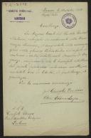 Carta de "Unione Radicale" di Lucera a Teófilo Braga