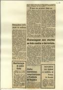 Homenagem aos mortos na luta contra o terrorismo