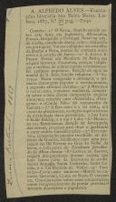 A. Alfredo Alves - Escavações literárias na Beira Baixa. Lisboa, 1887, 8º 58 pag. - $240.
