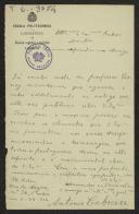 Carta de António Cabreira para Teófilo Braga