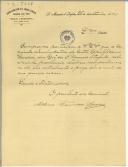 Ofício de Albino Francisco Soares para Teófilo Braga