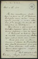 Carta de Magalhães e Moniz a Teófilo Braga