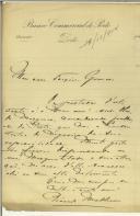 Carta de Ricardo Malheiros para Manuel Teixeira Gomes