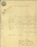 Ofício de António Cabreira para Sidónio Pais