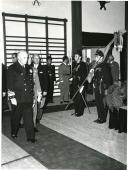 Fotografia de Américo Tomás na abertura do ano letivo do Colégio Militar