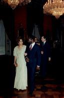 Fotografia de Ramalho Eanes com Manuela Eanes e Samora Machel 