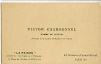 Cartão de visita de Victor Charbonnel