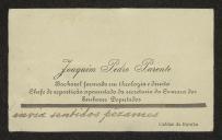 Cartão de visita de Joaquim Pedro Parente