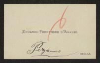 Cartão de visita de Eduardo Fernandes d'Araújo
