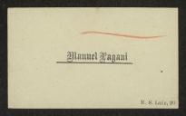 Cartão de visita de Manuel Lagani