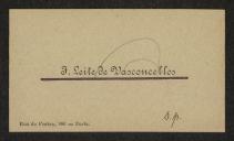 Cartão de visita de F. Leite de Vasconcelos