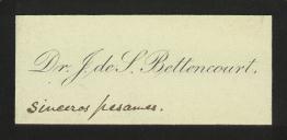 Cartão de visita de J. de S. Bettencourt