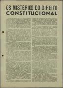Os mistério do Direito Constitucional