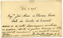 Cartão de visita de José Maria de Oliveira Simões