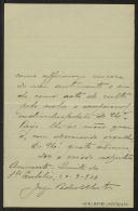 Carta de Joaquim Pedro Mota (?) a Teófilo Braga