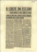 O Chefe do Estado visitou ontem a base aérea da Beira