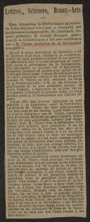 Lettres, Sciences, Beaux-Arts