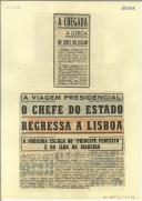 A Chegada a Lisboa do Chefe do Estado