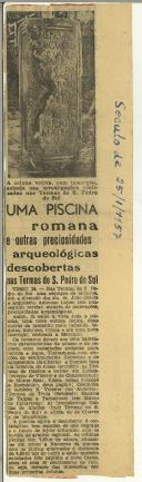 Uma piscina romana e outras preciosidades arquelógicas descobertas nas Termas de S. Pedro do Sul