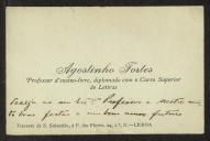 Cartão de visita de Agostinho Fortes a Teófilo Braga