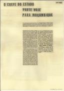 O Chefe do Estado parte hoje para Moçambique