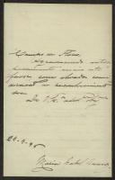 Carta de Maria Isabel Ramos a Teófilo Braga