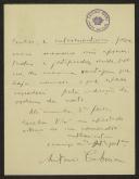 Carta de António Cabreira para Teófilo Braga