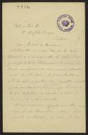 Carta de J. Fernández y Casal a Teófilo Braga