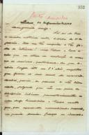 Cópia de carta de Manuel Teixeira Gomes para Brito Camacho