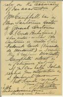 Carta de R. Middleton para Manuel Teixeira Gomes