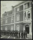 Fotografia de Manuel de Arriaga no Palácio de Belém durante os cumprimentos de Ano Novo