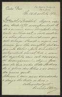 Carta de Cunha Vasco a Teófilo Braga